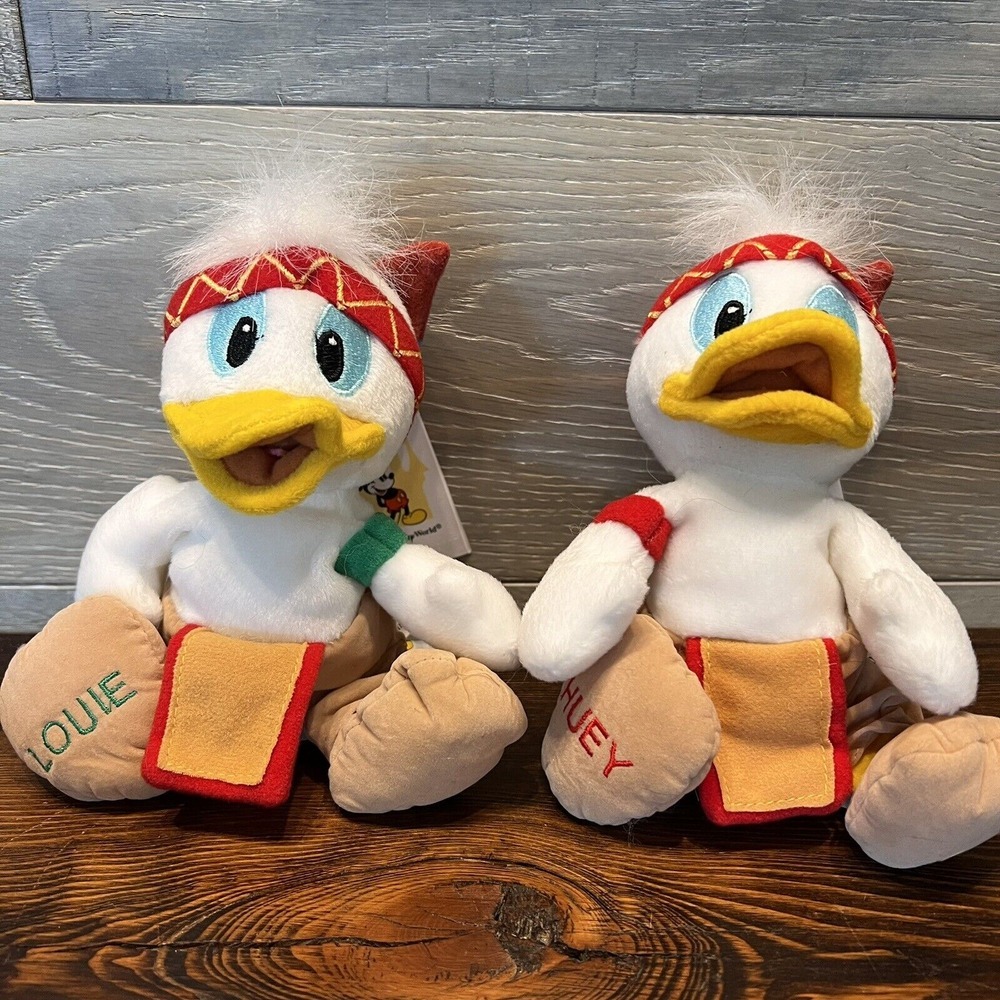 Frontierland Louie Huey Indian Duck Walt Disney World Bean Bag Plush‎ Beanie NWT
